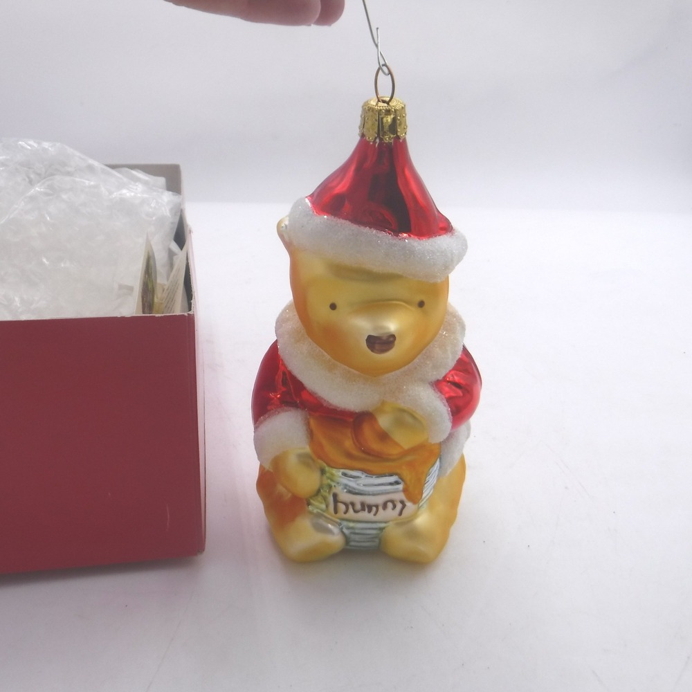 Vtg 1997 Midwest Cannon Falls Classic Pooh‎ Blown Glass Ornament Santa Germany